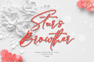 Stars Browther: A Handwritten Font for Crafters
